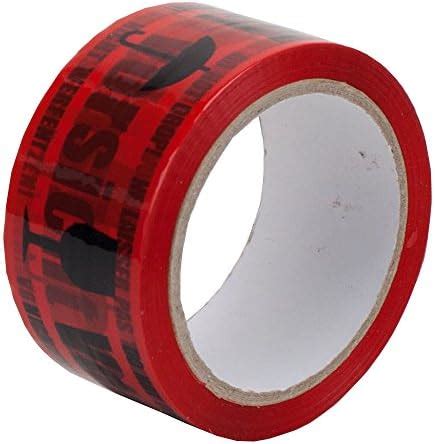 6 Rollen Klebeband Vorsicht Glas Paketband Rot Warnhinweis Signalband