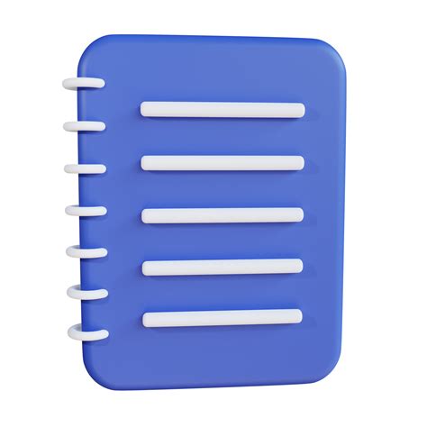 3d icon notepad isolated on transparent background 24109138 PNG