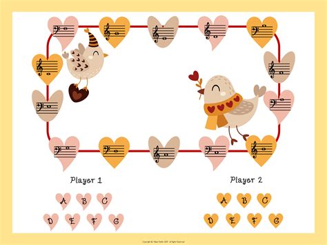 Valentine's note match game board 1