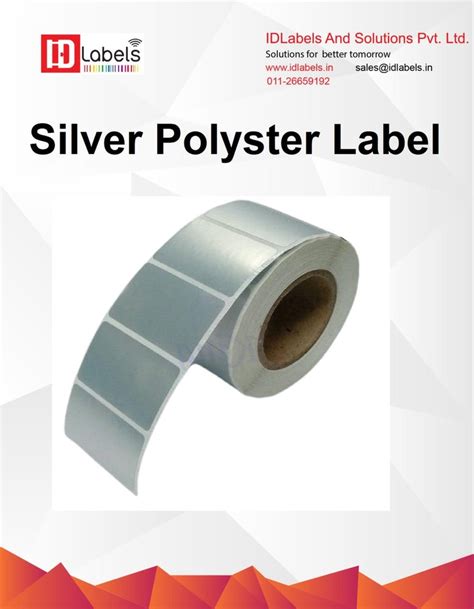 Silver Polyester Barcode Label Packaging Type Roll Size Custome