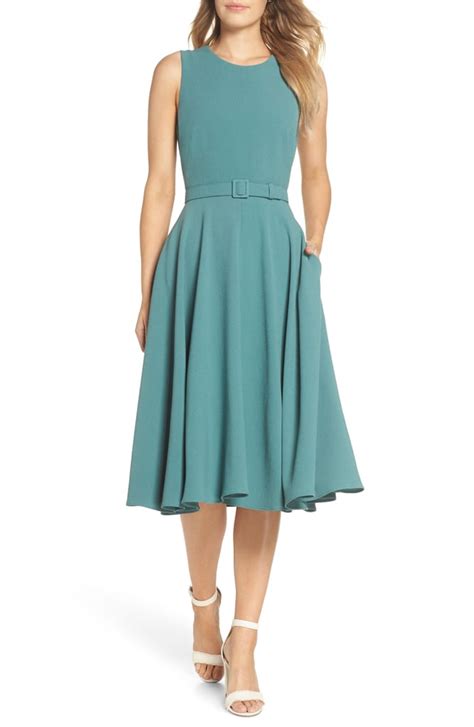 Gal Meets Glam Collection Kaye Belted Fit Flare Dress Dresses With