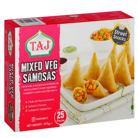 Taj Frozen Vegetable Samosas Variety Foods Uk