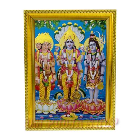 Brahma, Vishnu, Shiva Photo Frame Personalized Gift for Hindu Friends ...