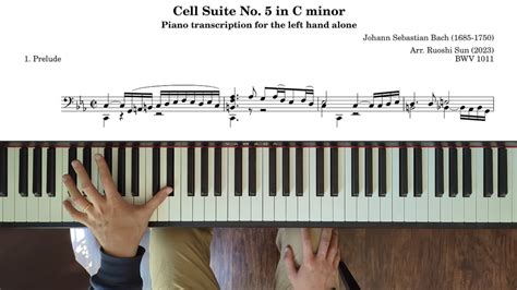 Cello Suite No In C Minor Bwv Piano Transcription For The