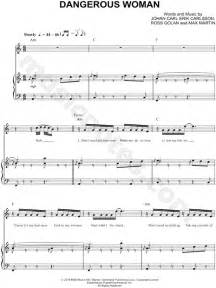 Ariana Grande Dangerous Woman Sheet Music In A Minor Transposable