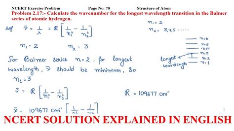 Calculate The Wavenumber For Longest Wavelength Transition In The