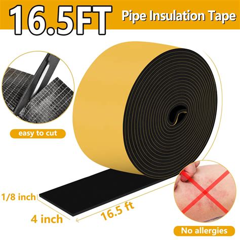 Snapklik.com : Pipe Insulation Tape, 16.5 FT X 4 Inch Pipe Insulation