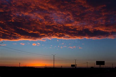 Dramatic and Moody Pink, Purple, Blue Cloudy Sunset Sky Stock Image ...