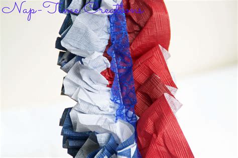 Red White and Blue Ruffled Garland - Life Sew Savory