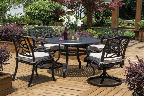 Hanamint – Somerset – Aluminum – 48″ Round Table Set – Premium Patio