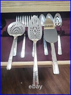 80 Piece Oneida GRENOBLE Flat Ware Set Complete For 8 Silver Plate