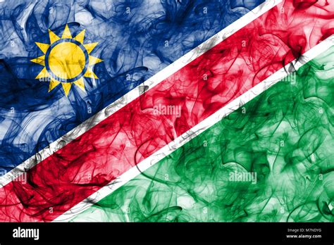 Namibia Smoke Flag Stock Photo Alamy