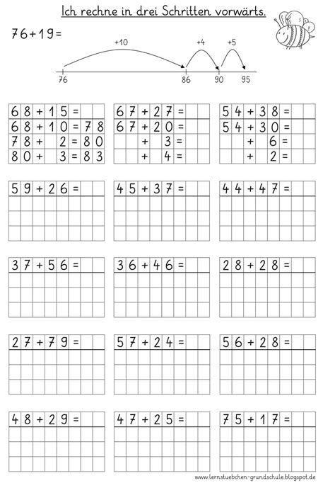 Plus In Drei Schritten Mathe Unterrichten Matheunterricht Nachhilfe