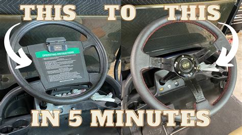 EASIEST Golf Cart Modification Club Car Precedent Steering Wheel