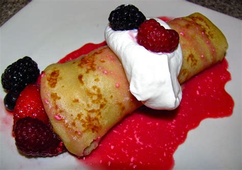 For The Love Of Food Brunch Very Berry Vanilla Crepes With Raspberry Sauce