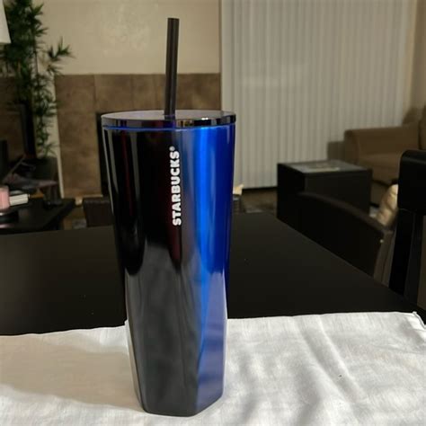 Starbucks Kitchen Starbucks Blue Stainless Steel Venti Tumbler Cold Cup 24oz Poshmark