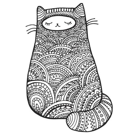 Mandalas De Gatos Para Colorear F Ciles Y Coloreados