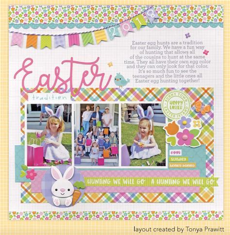 Easter Scrapbook Page Holiday Scrapbook Hoppy Easter Doodlebug Design