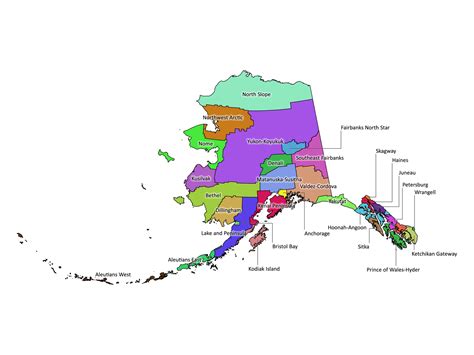 Alaska labeled map | Labeled Maps