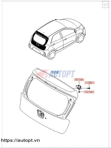 CỬA HẬU KIA MORNING 2011 2017 Phụ Tùng ô tô AutoPT