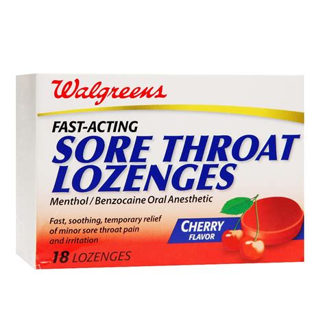 Walgreens Sore Throat Lozenges Cherry Walgreens