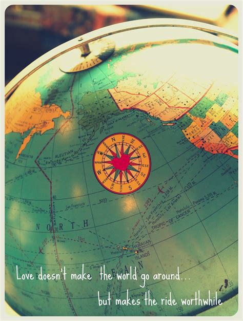 Love Makes It Worth It Vintage Globe Print Vintage Globe World