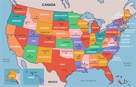 Country Map Of United States Of America Vector Art At Vecteezy