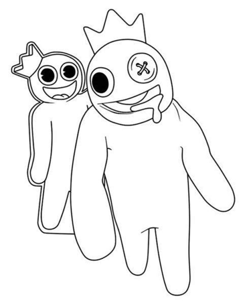 Coloriage Rainbow Friends Facile Dessin Rainbow Friends