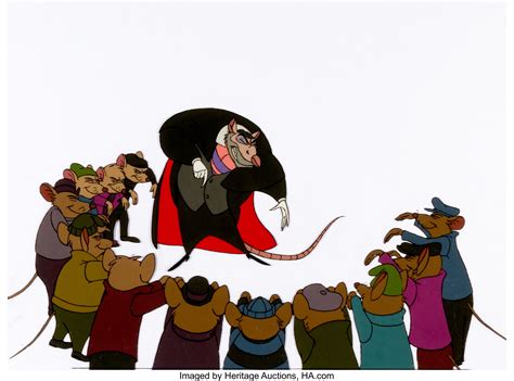 The Great Mouse Detective Ratigan Production Cel Walt Disney Lot