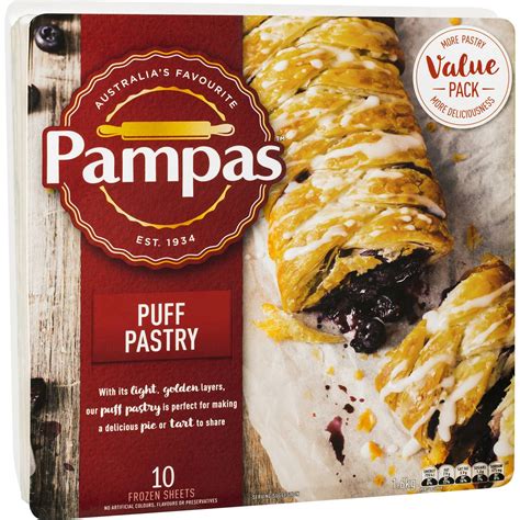 Pampas Puff Pastry 10 Sheets 1 6kg Woolworths