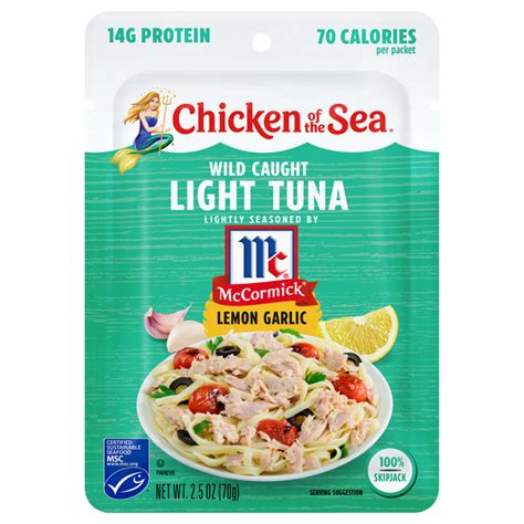 Save On Chicken Of The Sea Light Tuna Mccormick Lemon Garlic Packet