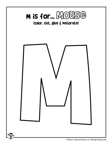 Letter M Worksheets & Crafts | Woo! Jr. Kids Activities : Children's ...