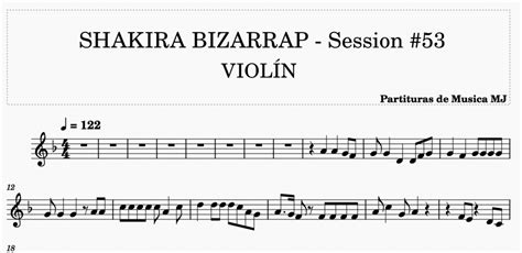 VIOLIN SHAKIRA BZRP Partitura Music Sessions 53 II Music Score For