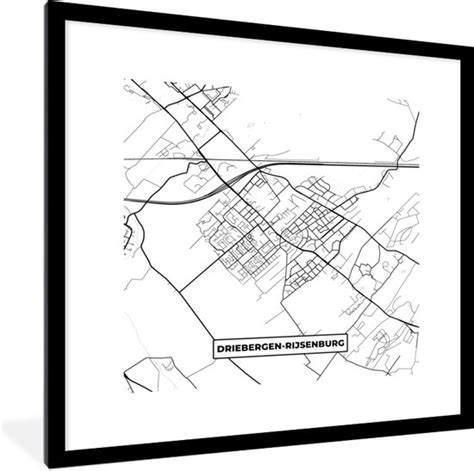 Fotolijst Incl Poster Driebergen Rijsenburg Plattegrond Kaart