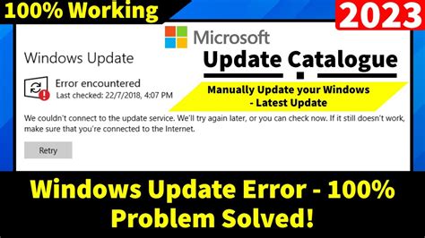 Microsoft Update Catalog Install Windows Update Manually Fix