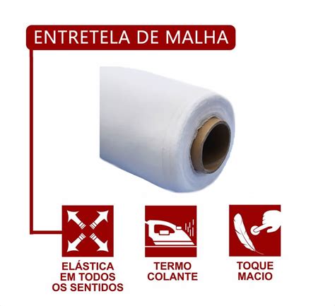 Entretela De Malha Termocolante Natural C X M Divin Polis