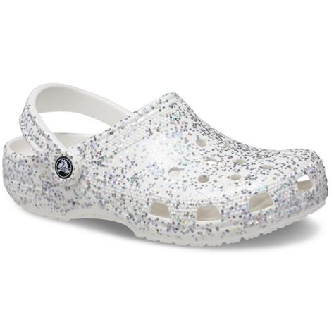 Sandália Crocs Classic Starry Glitter Clog Whitesilver Glitter