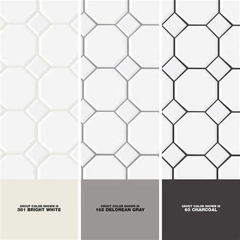 Daltile Octagon And Dot Matte White 12 In X 12 In Glazed Ceramic