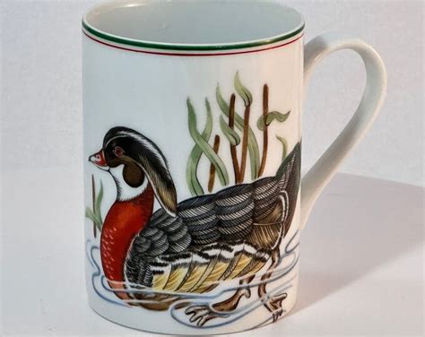 Fitz Floyd Canard Sauvage Wood Duck Mug Ceramic Porcelain Tea Cup