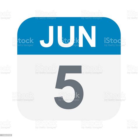 6月5日日曆圖示向量圖形及更多2018圖片 2018 2019 2021 Istock