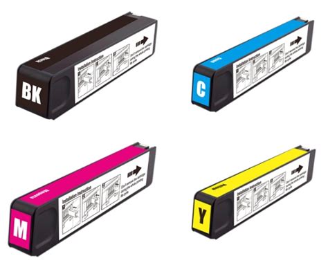 Compatible 4 Pack Hp 970xl Black And 971xl Cmy Officejet Pro X451 X476 X576 Inkjet Cartridges