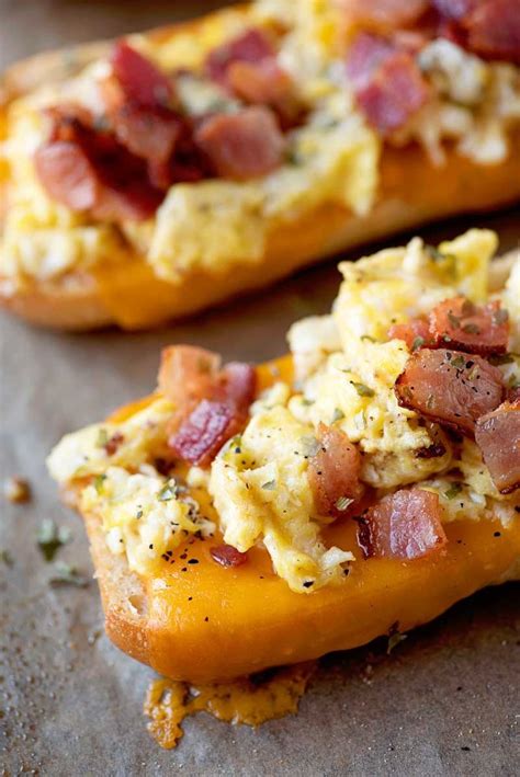 Bacon Egg And Cheese Breakfast Boats Homemade Hooplah