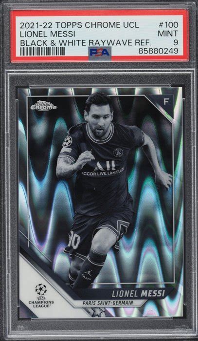 Topps Chrome Ucl Lionel Messi Black White