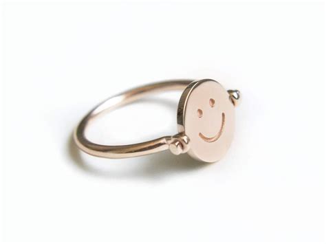 Mood Ring, Smiley Face Ring, Happy Face Ring, Flip Ring, Spinner Ring