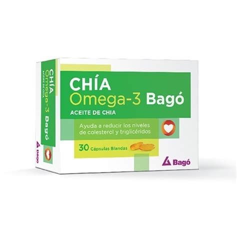 ChÍa Omega 3 Bago Aceite De Chía 1000mg X 30 Capsulas Blandas