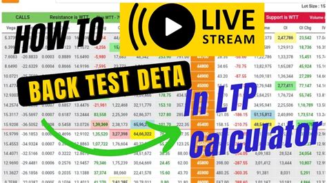 Live Deta Backtesting Using LTP Calculator How To Data Backtesting