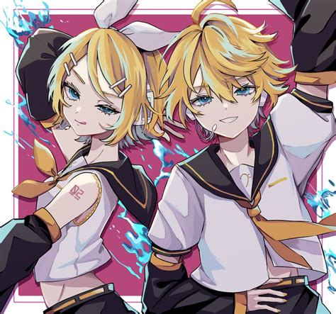 Kagamine Rin And Kagamine Len Vocaloid Drawn By Naguno 0713 Danbooru