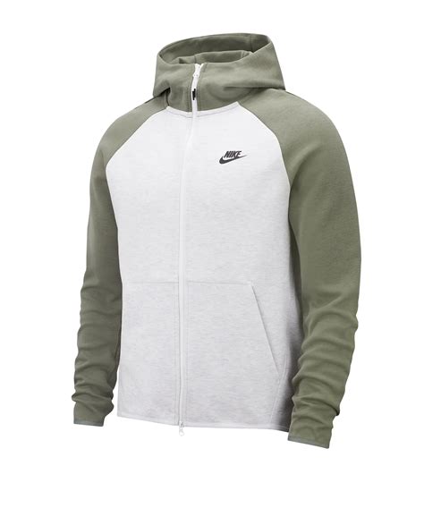 Old Season Nike Tech Fleece Hoodie Greenwhite Refurbished Traxcentric