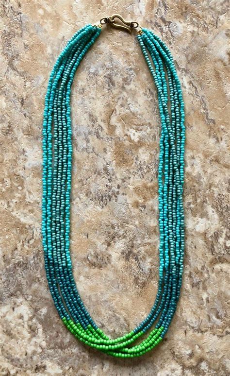 Multi Strand Seed Bead Necklace Etsy Bijuterias Diy Pulseiras