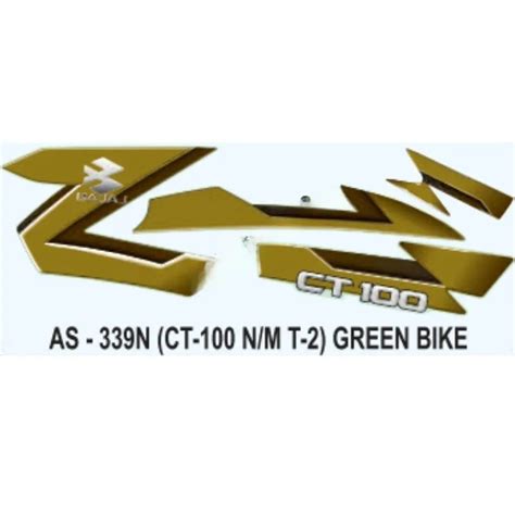 bajaj graphics sticker set  ct  type   model green